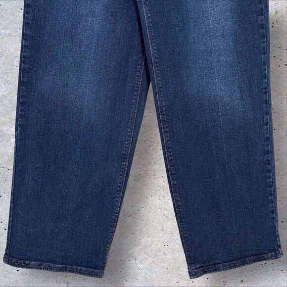 Anne Klein Wide Leg Jeans Womens Size 8 28x30 Blue Denim High Waist - Picture 4 of 10
